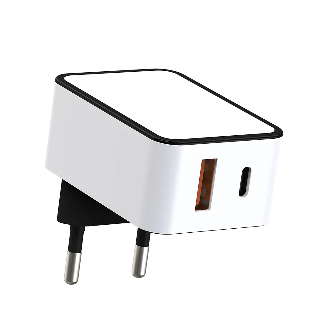 KC CE по ограничению на использование опасных материалов в производстве FCC, аддитивного цветового пространства (18W 5V 3A USB-C QC3.0 dual USB настенное зарядное устройство