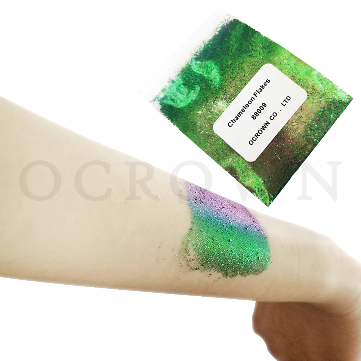 Косметика Ocrown тени для век с камелеоном/снежинками Хамелеона многохромовый пигмент