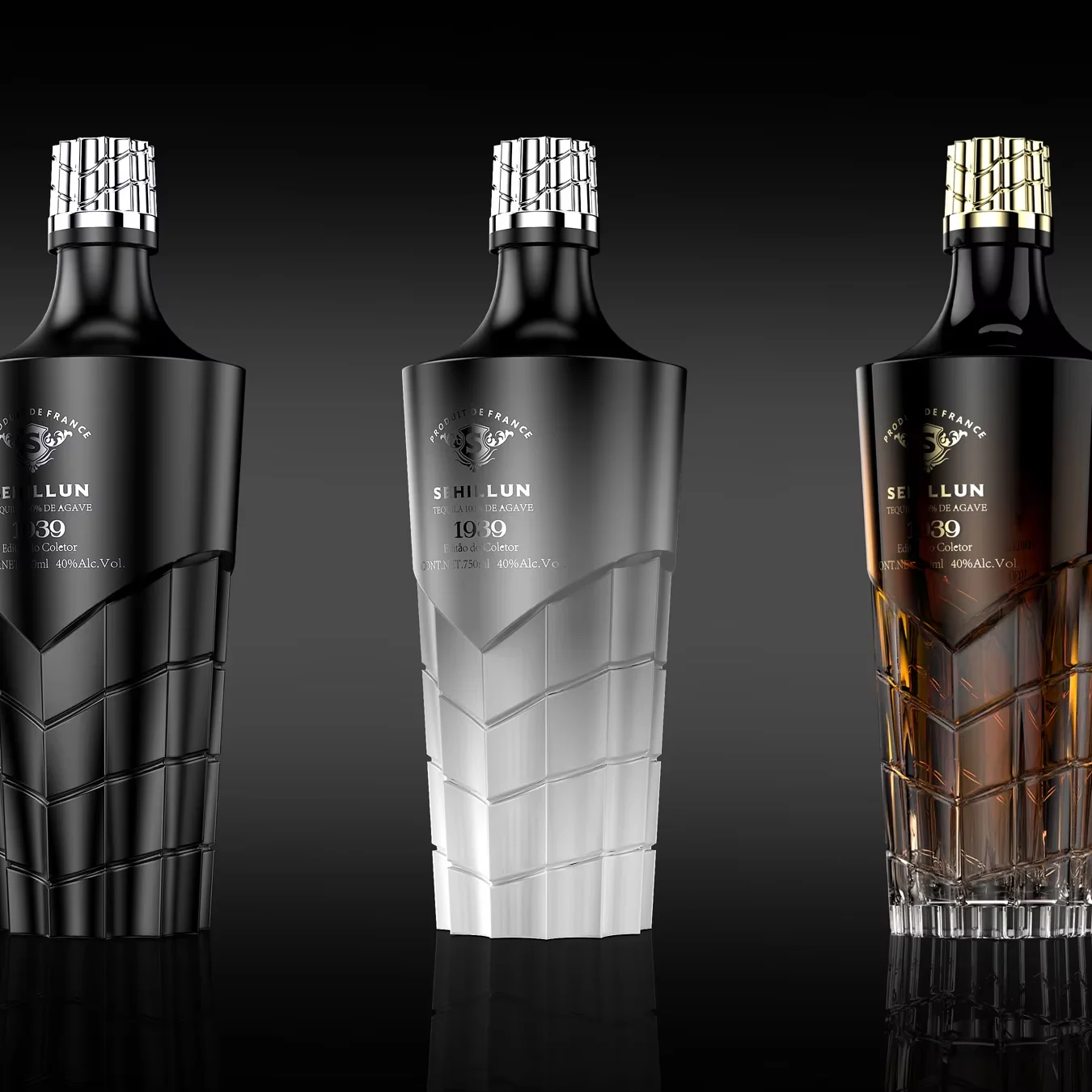 Liquor Spirit Glass Bottles Vodka RUM JIN Tequila Brandy Bottle 750ml