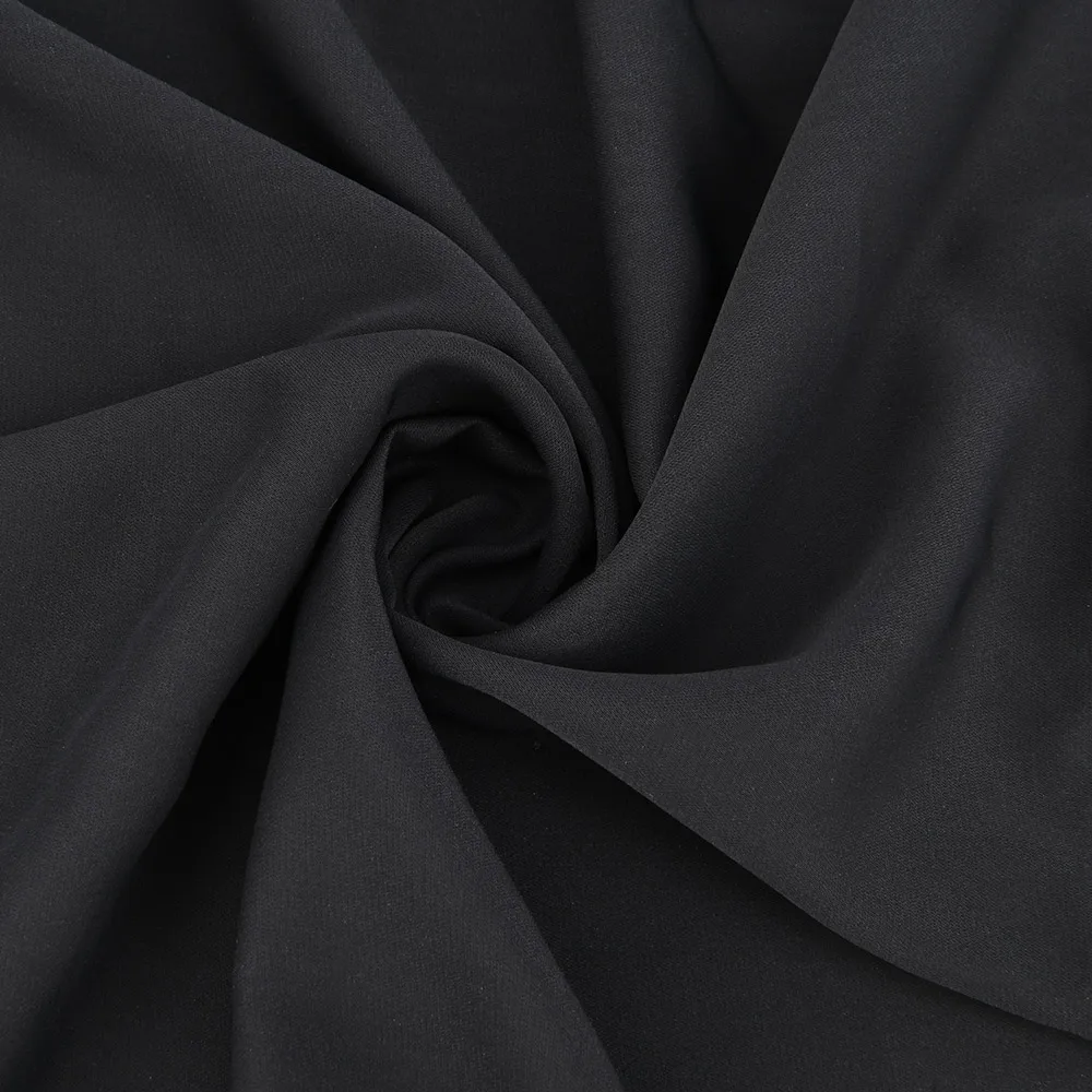 Hot Sale 80d Sph 100% Polyester Plain Black Abaya Fabric For Muslim ...