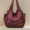 Bolso tote mediano color vino tinto - 30*28*10