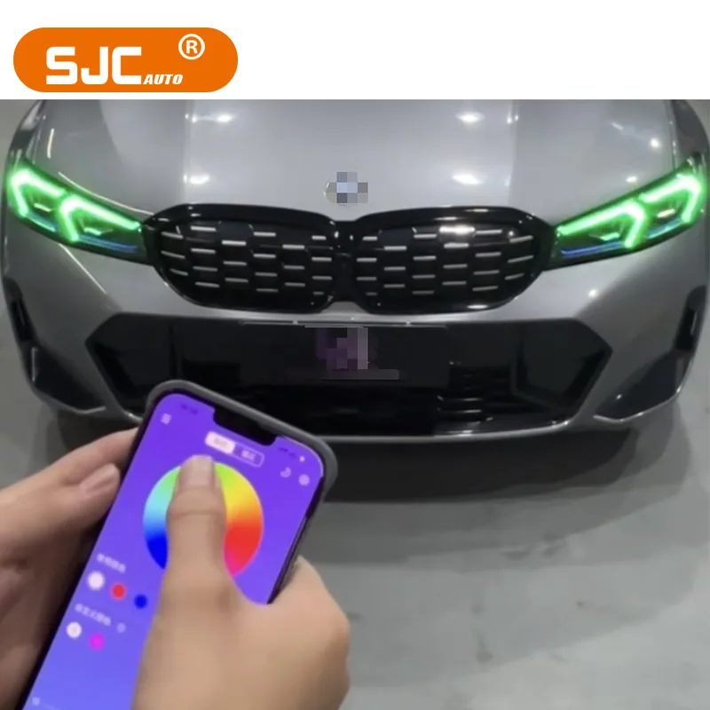 SJC DRL LED RGB Module for BMW F40 F30 F10 F22 F80 G20 G30 G08 G22 X5 X6 G20 M3 M5 Headlight Module Yellow Red Green Blue Amber
