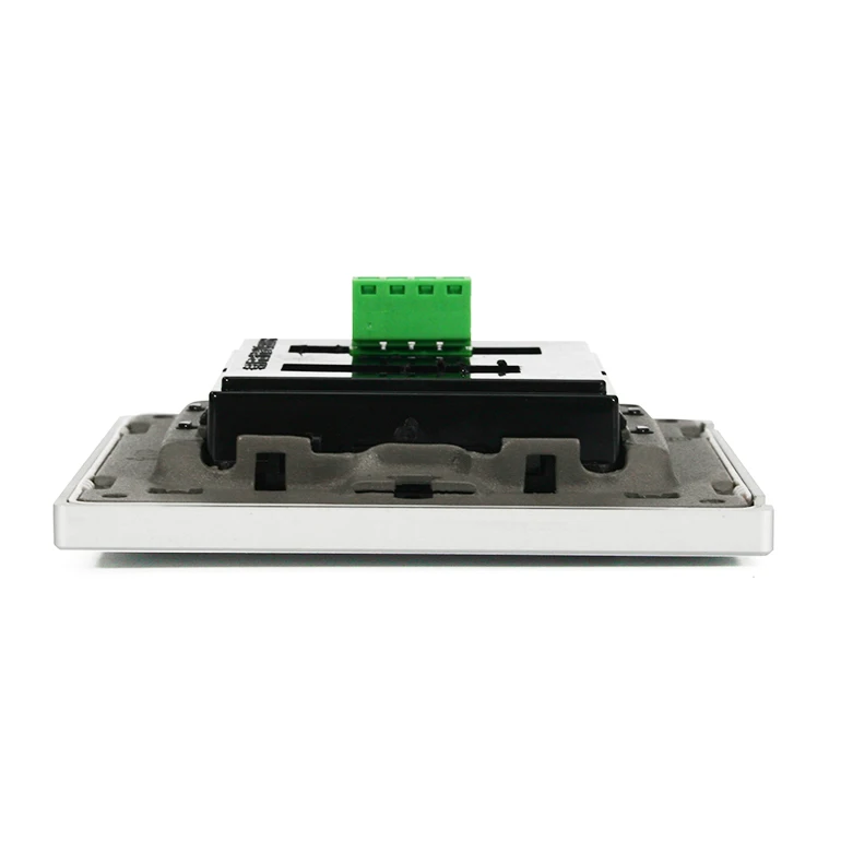 Silver Brushed Aluminum Alloy Dry Contact Reset Switch Panel with LED Customized Words and Indicator Bar