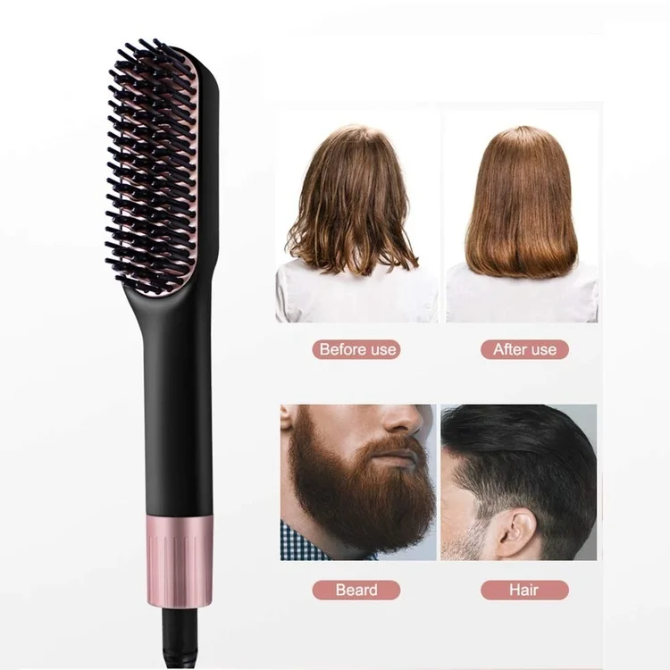 Manufacturer Wholesale Professional Home Use Portable Hot Air Brush Iron Hair Straightener Comb Brush