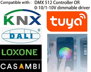 Benory 24v Cri95 Rgbw Gu10 Dmx512 Rgb 2700k Spot Dali Knx Loxone Tree Pwm Dimming Driver Led Light Cct Tunable Mr16 Spotlights