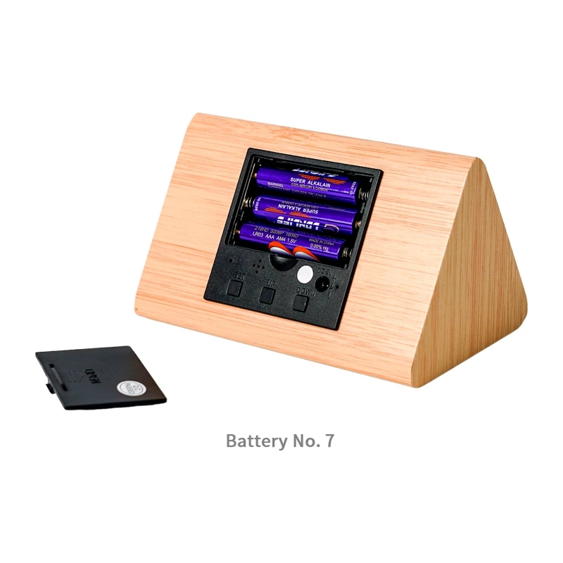 Discount Offer Time Date Temperature Splash Proof Wooden Wood Clock New LED Desk Alarm