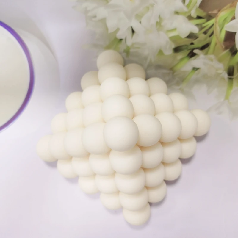 D78 Diy Boho Style Pyramid Bubble Cube Candle Silicone Mould Geometric