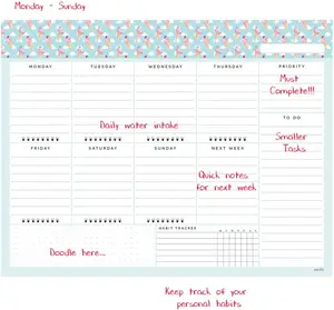 2026 Customizable Desk Pad Table Memo Yearly Planner Agenda Notepad Calendar New Design Business Printed Spiral Perfect Gift