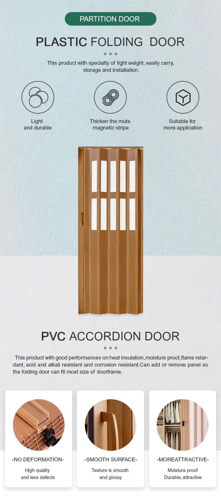 Pvc Sliding Accordion Folding Closet Doors - Buy Pvc Folding Door ...