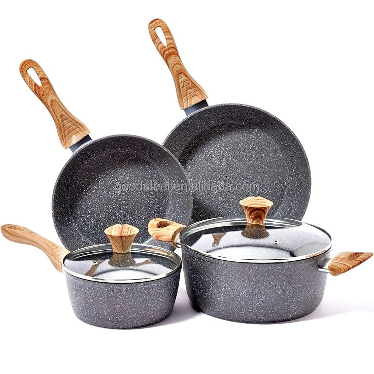 Canton Fair New Design Round Aluminum Kitchen Ware Nonstick Cookware