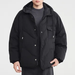 Men's Winter Down Jacket Windbreaker, Waterproof, Warm, Casual, Hooded, Lightweight and Puffy Down Jacket for Men