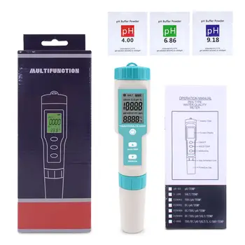 Newest 7 in 1 Digital Ph Ec Tds Meter Multi-Parameter Water Quality Monitoring System