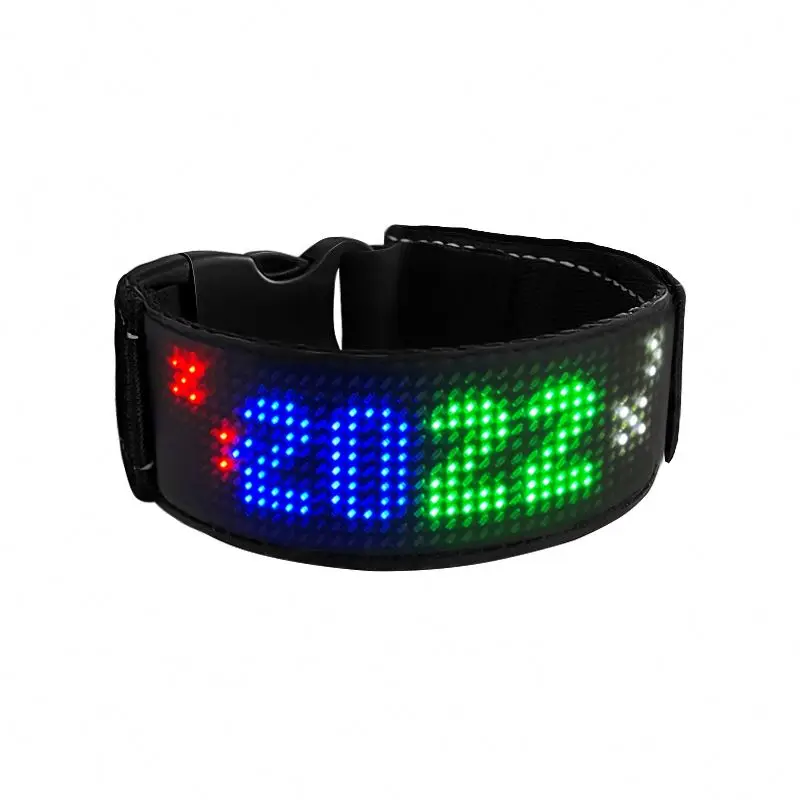 Original Factory APP Control USB Rechargeable Safety Running LED Band Flashing LED Light Sports Armband LED Band