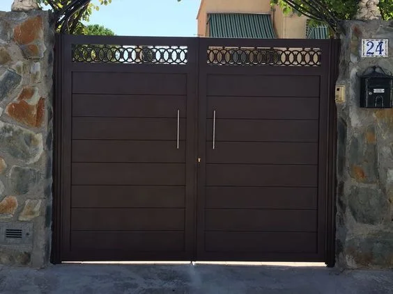 Residential/Courtyard Entrance Doors with Automatic Intelligent Operators,Main Gate Trellis Designs Driveway Gates