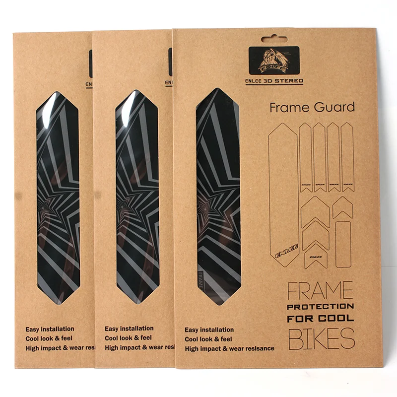 3-tlg. Fahrrad Schutzfolie Set - Carbon Optik Gegen Kratzer