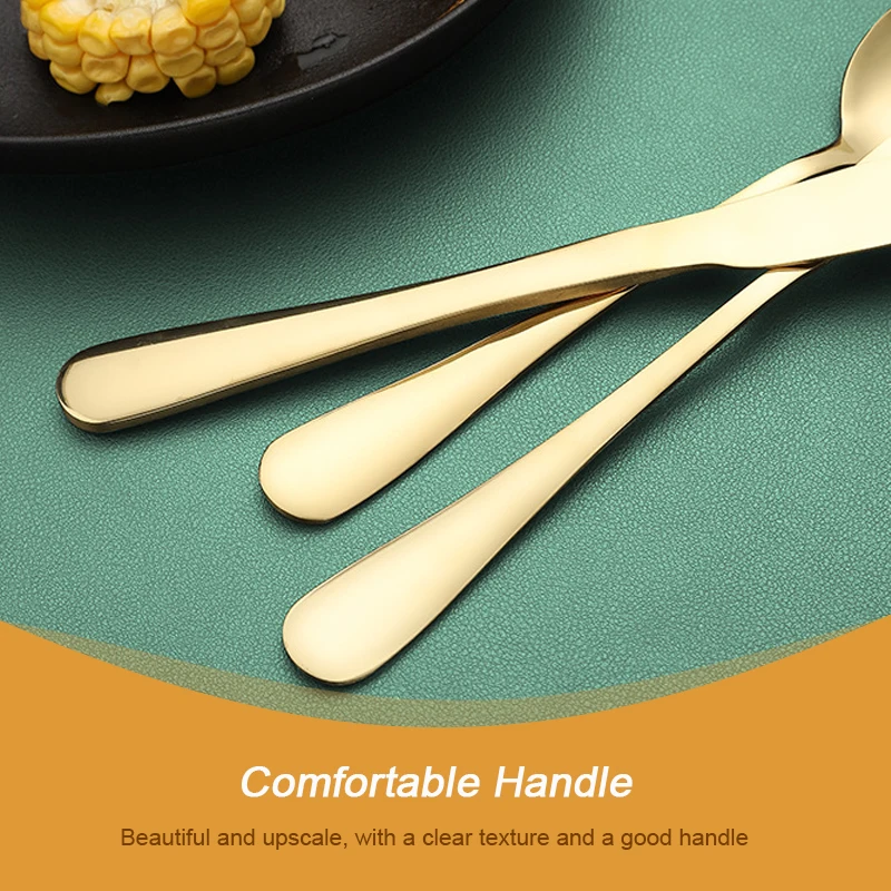 Classic Restaurant Gold Silverware Set Wedding Cubiertos Dorados Golden Luxury Cutlery Set Royal