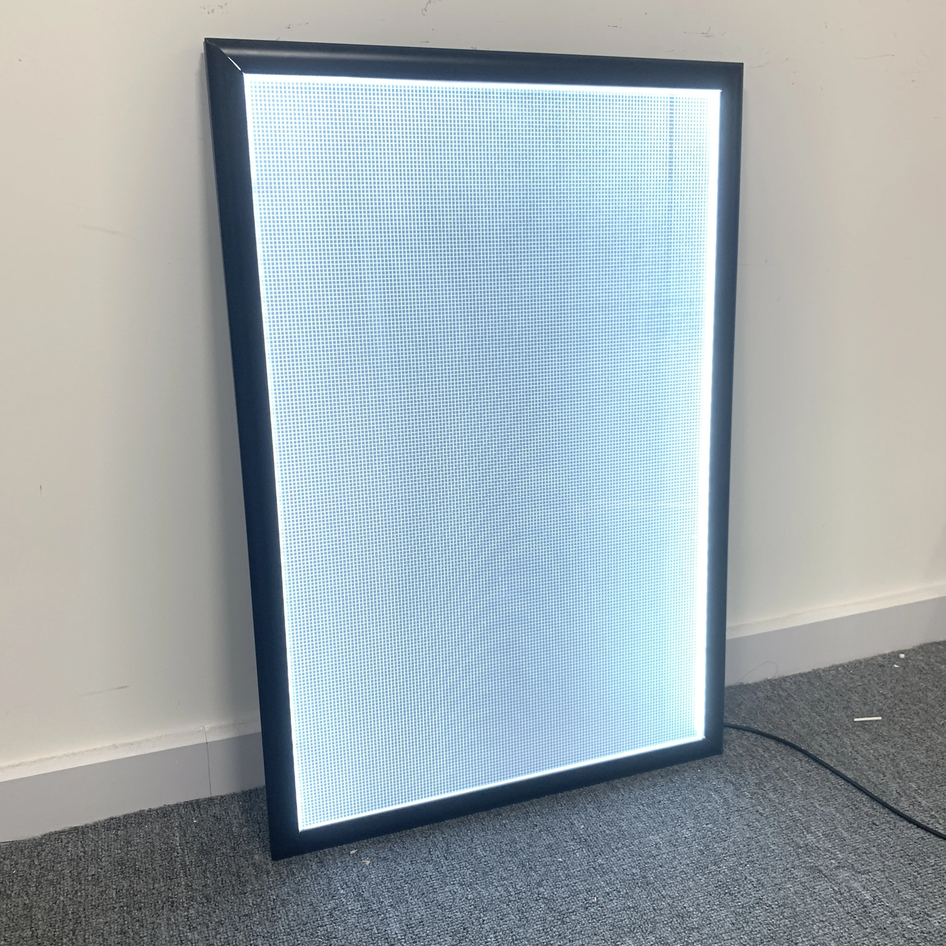 Custom Size Black Silver Aluminum Snap Frame LED Light Box