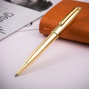 Factory Supply Hot Selling High Quality  Luxury Metal Ball Pen with Custom Logo  Promotional Twist Metal Gold Plated Pen