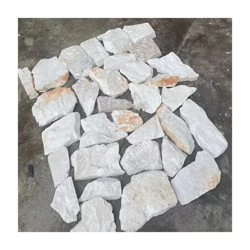 White Net Ice-Brack Stone White Quartz Natural Wholesale Hotel Garden Flooring Tiles