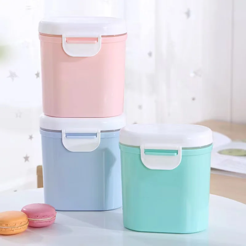 Wholesale portable plastic food grade pp milk powder box for baby snack storage box