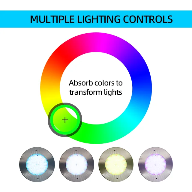 Pool LED Light IP 68 UNDEWARTER IP68 Wall Mounted Swimming Pool LAMP RGBW OSH6005P-6( H ) 9W SMD2835 Cvk 680 Mobile Device 50000