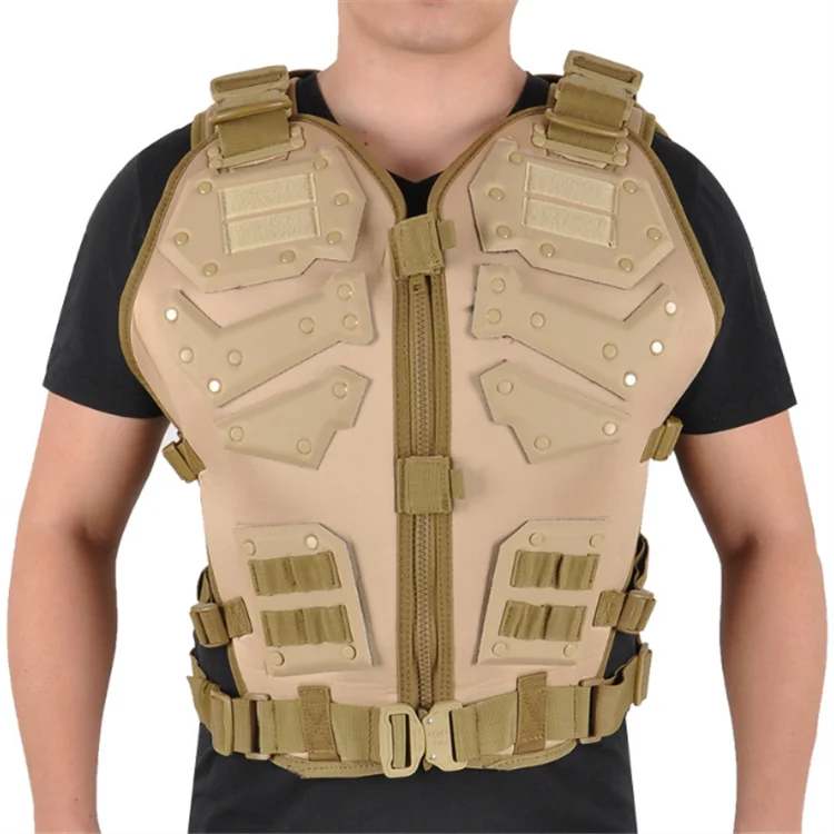 Modular MOLLE Plate Carrier Tactical Assault Vest with Pouches Holsters Nylon Load-Bearing System for Hunting & Combat Training