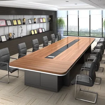 HYZ08 Mesa De Reuniones Office Furniture Desk Set Conference Room Desk Table Meeting Table Modern Conference Tables and Chairs