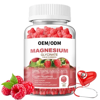 Custom Logo Stress Relief Minerals Supplements Improve Sleep Quality Magnesium Glycinate Gummies