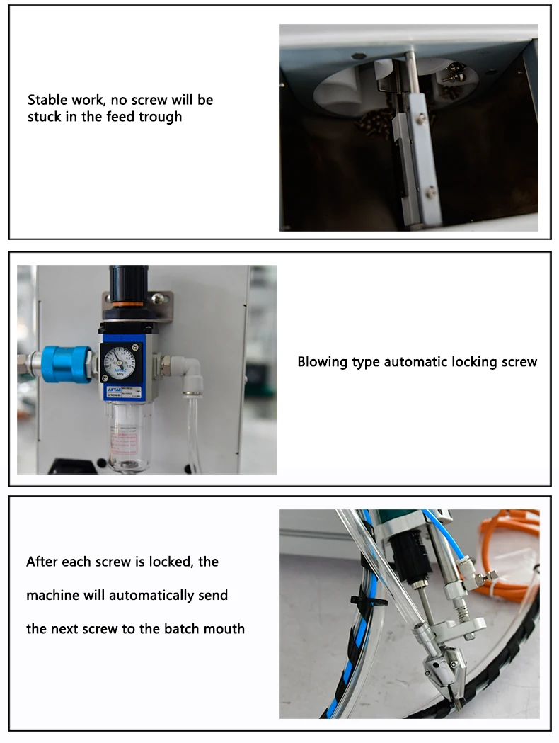 Industrial Automatic Screw Tightening Machine Set Auto Screwdriver Feeder for Magnetic Screw Electric Power Source for Wood Work