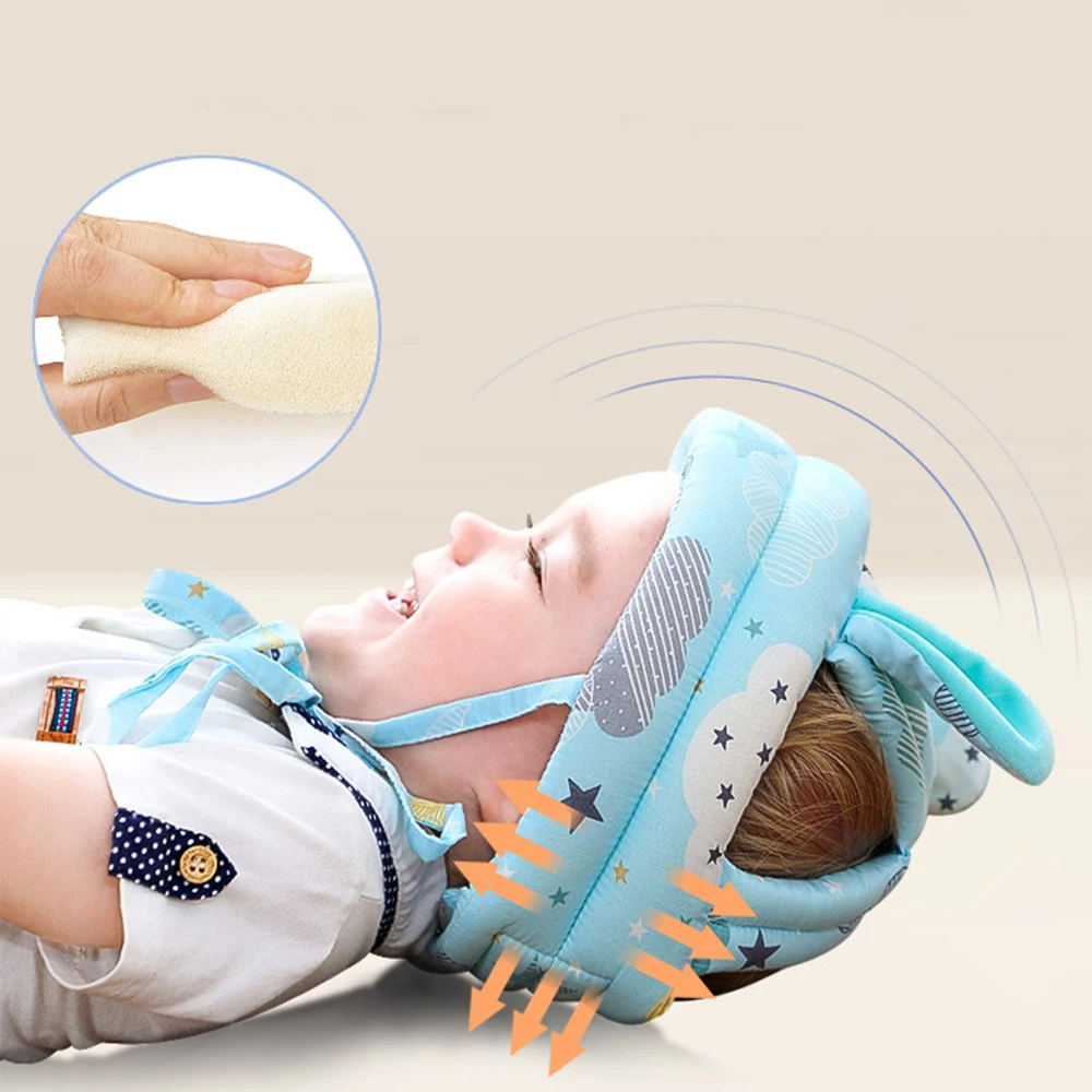 2021 Adjustable Toddler Walking Anti-fall Head Helmet Wrap Soft Sponge Baby Head Protector//