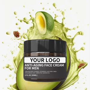 Organic Herbal Men's Face Cream Hyaluronic Acid Collagen Shea Butter Aloe & Moisturizing Anti-Aging Lightening Day/Night Use