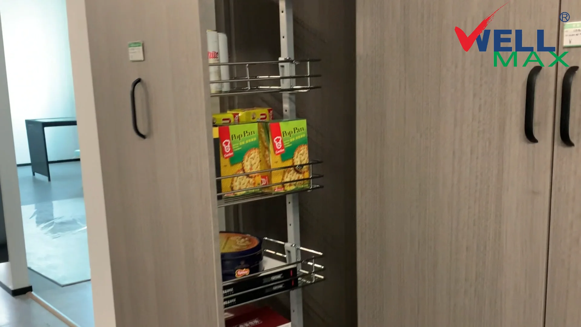 Wellmax Pull Out Kitchen Pantry Basket Hardware Accessories