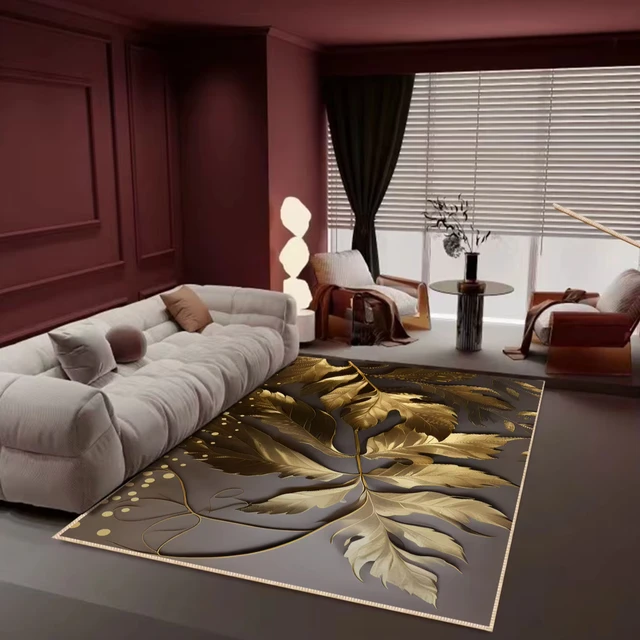 3D Crystal Velvet Non-Slip Low Pile Rug for Bedroom Large Soft Floral Accent Rugs Indoor Kids Carpet for Dinning Room