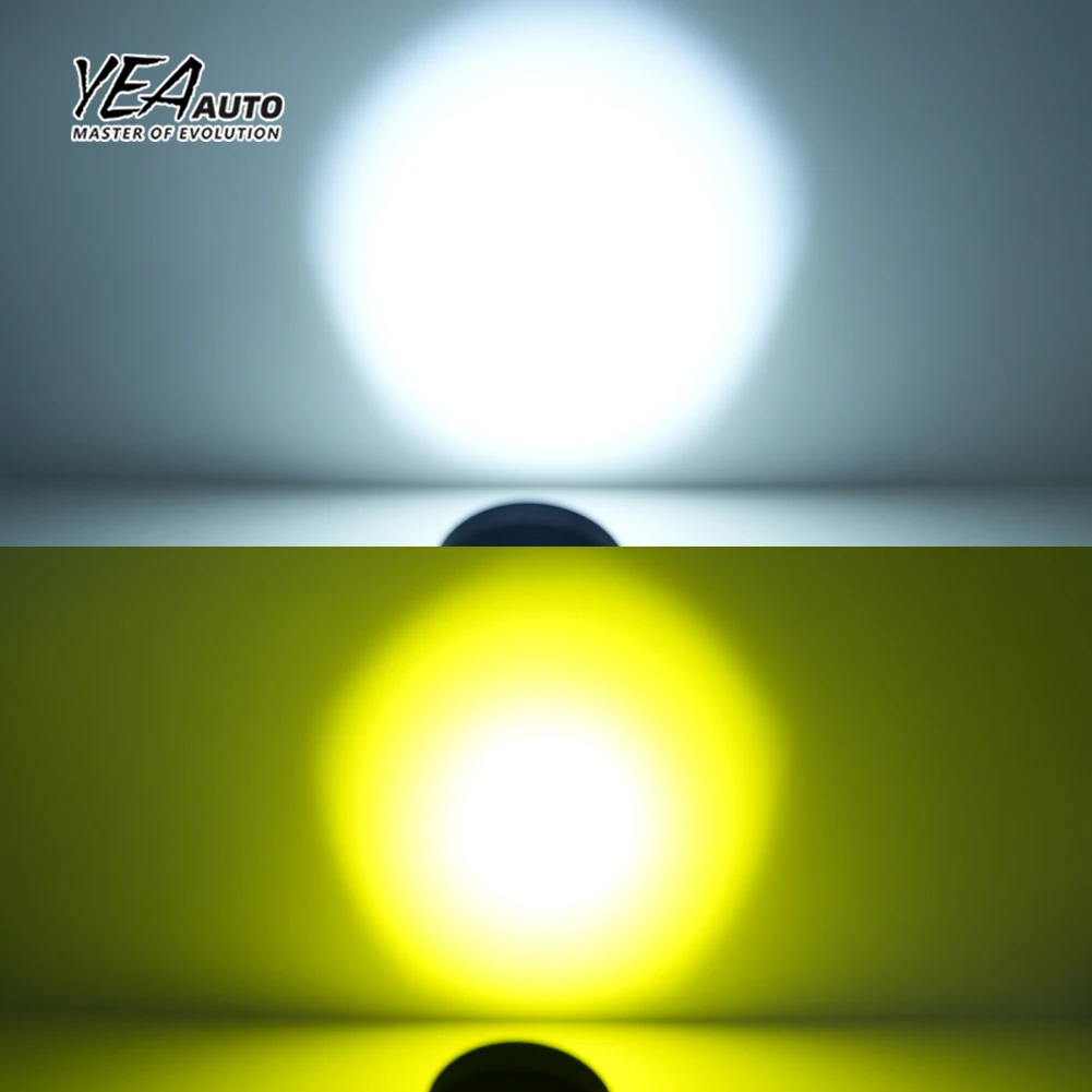 product ya dh6  6 led lens driving light 38round 70w motorcycle yellow color cover headlight spot lamp universal spotlight-4