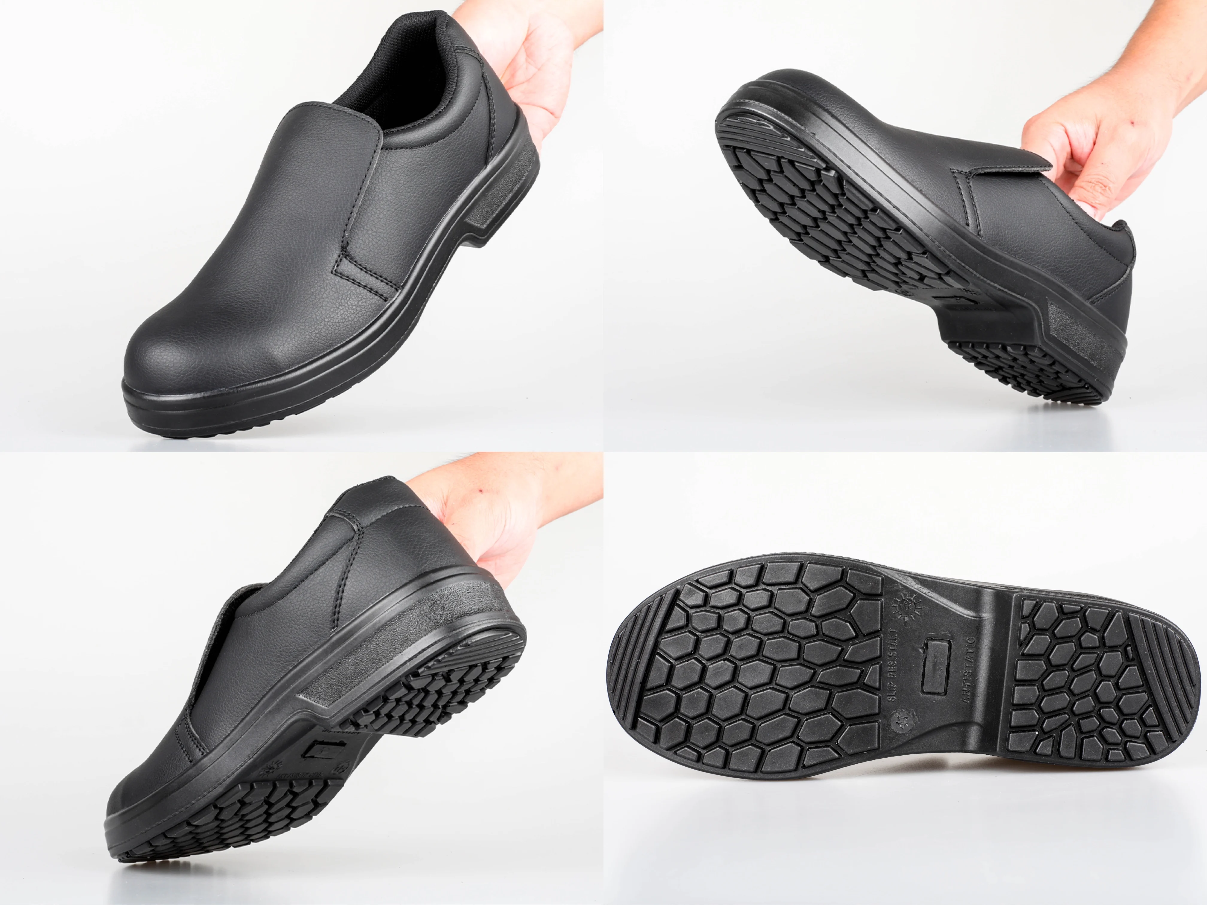 Safety Shoes Factory Unisex Kitchen Shoes Oil Resistant Steel Toe Nonslip For Chef Work Shoes