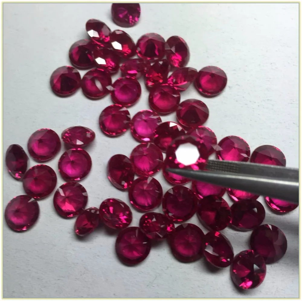 Synthetic Gemstone Ruby Corundum - Lab Created Quality
