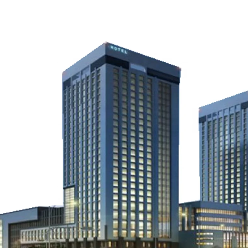 High Rise Prefab Modern Commercial Metal Building Constructions Quick Build Prefabricated Steel Structure Hotel Buildings