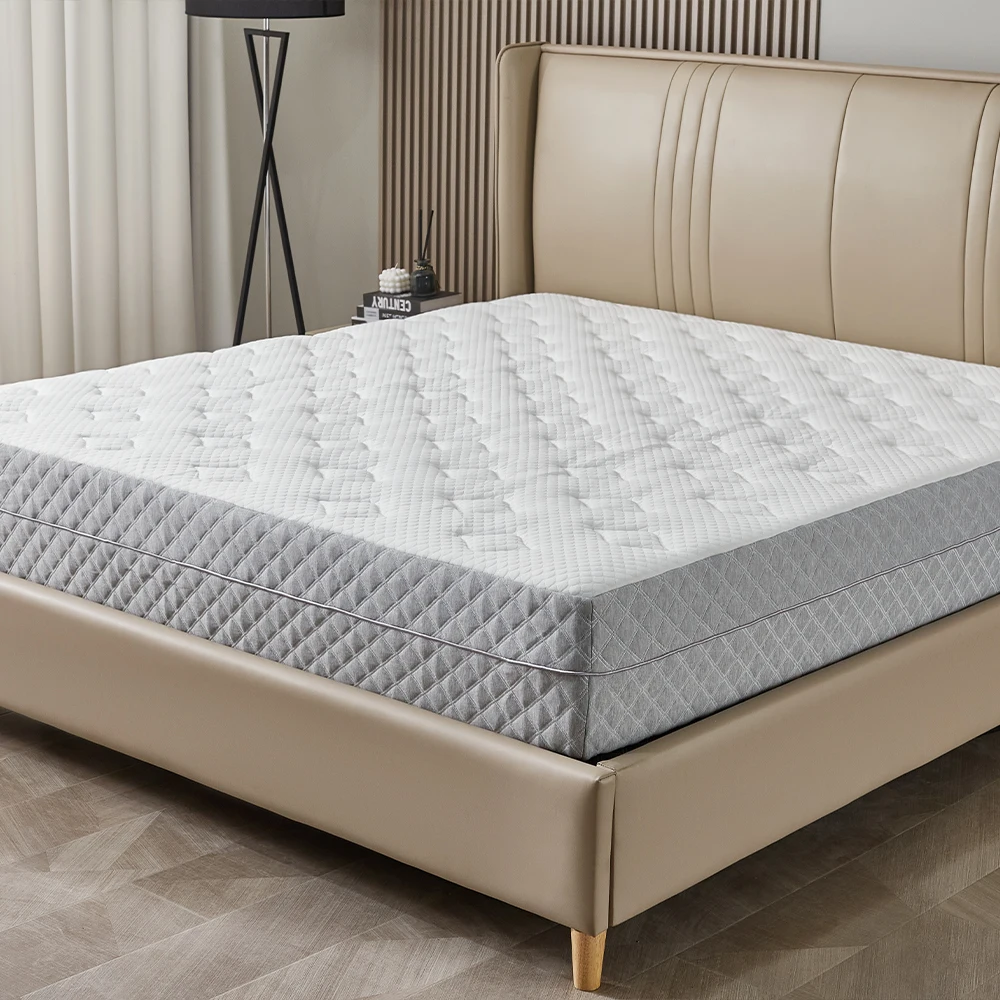 Bedroom Furniture 12 Inch Gel Plush Ventilate Memory Foam Hybrid Cotton