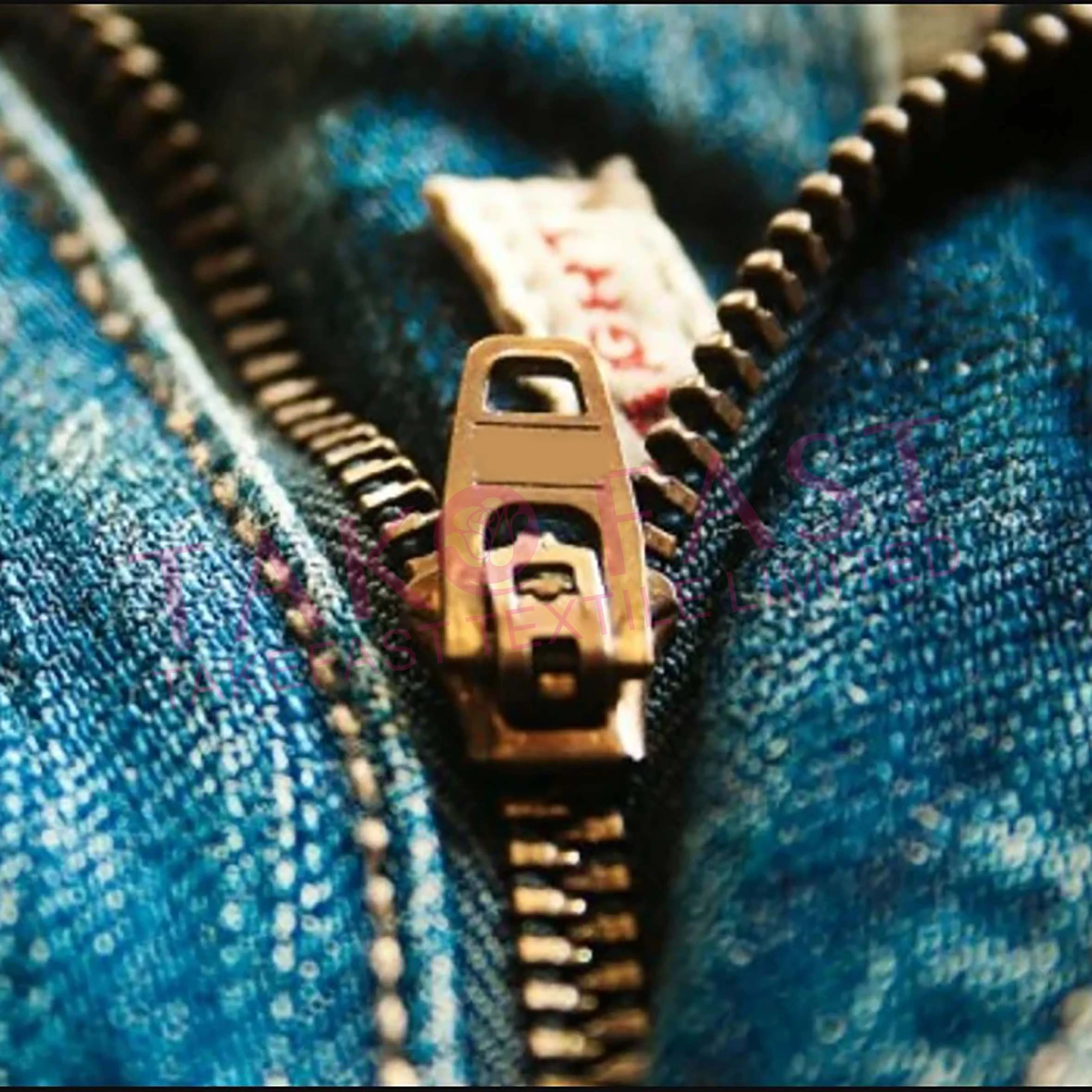 SAB Hot Sale 3#4# Black/White Custom Color Metal Zipper for Jeans