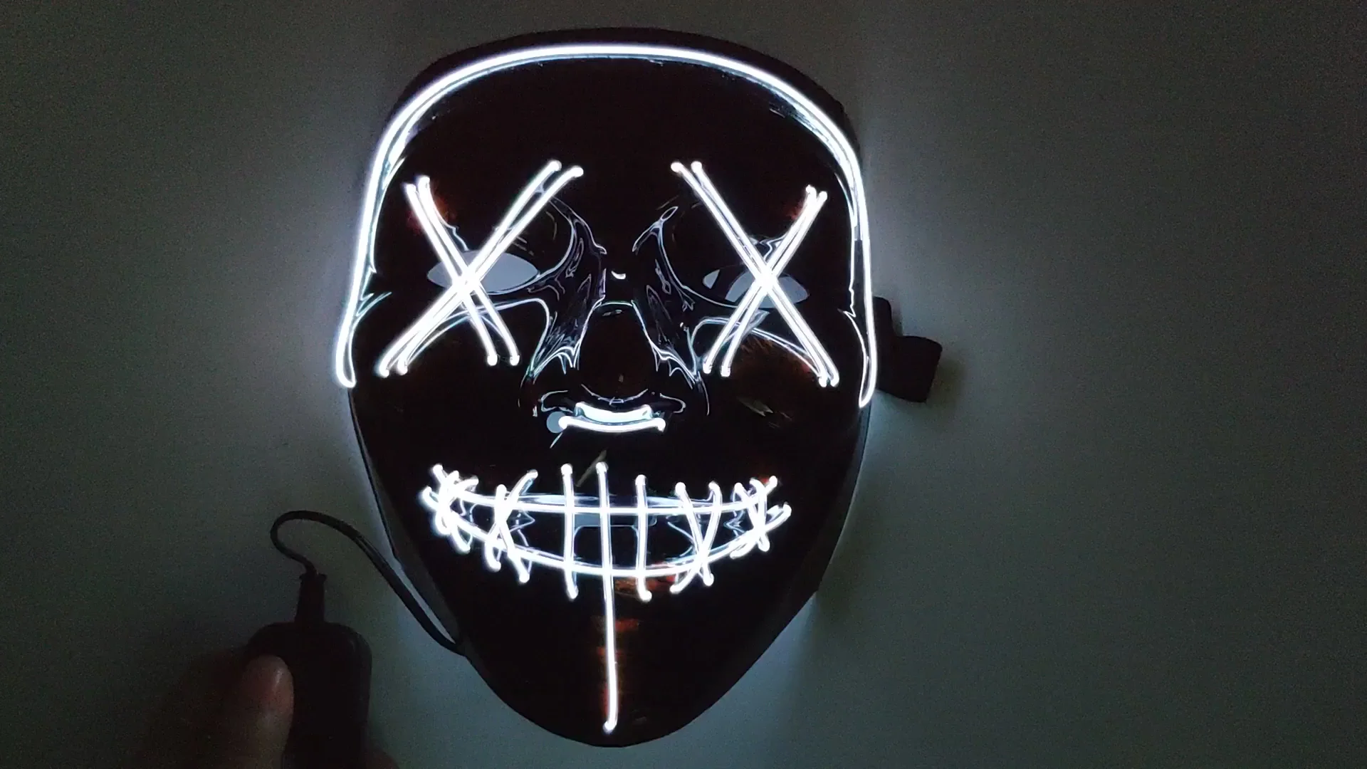 Halloween Light up Mask - Scary Hacker Anonymous Mask