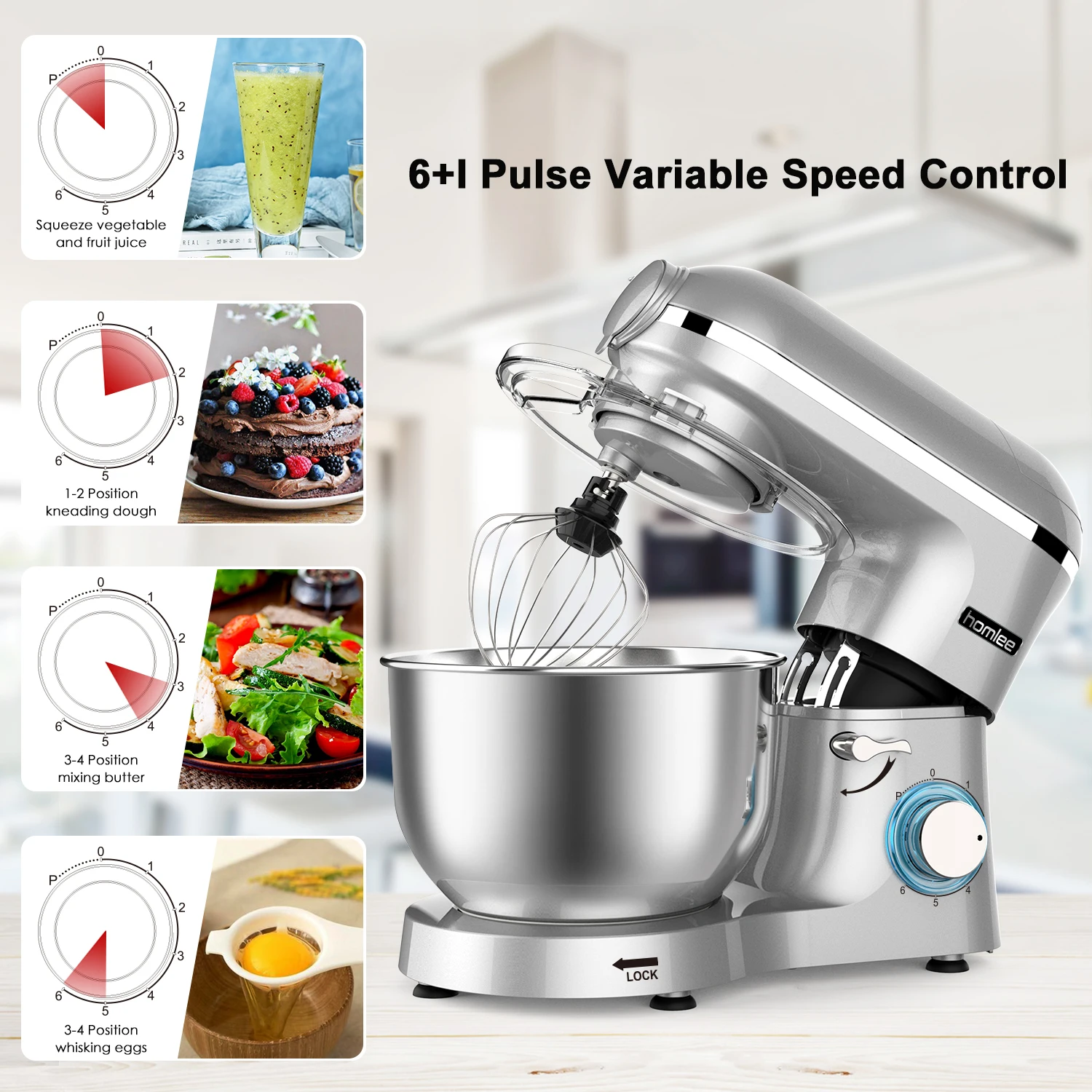 Factory Customization Multifunction Household Kitchen Dough Electric Cake  Aid 5L 6L SUS304 Machines Stand Food Mixers - China Stand Mixer Stand Mixer  and Stand Mixer price