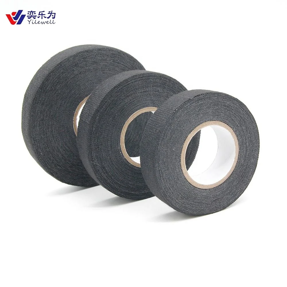 Automotive Grade Flame Retardant High Heat Resistant Insulation Black Flannel Wire Bundling Tape 10m Length Noise Vibration