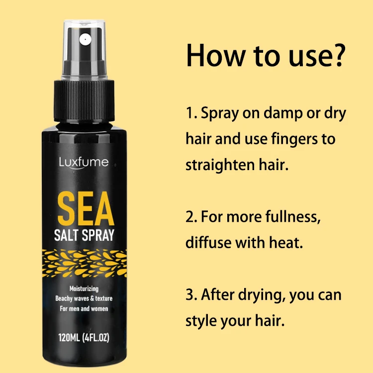 Spray De Pelo Con Sal Marina | Aumenta Volumen, Fijación Natural, Para Hombre Y Mujer