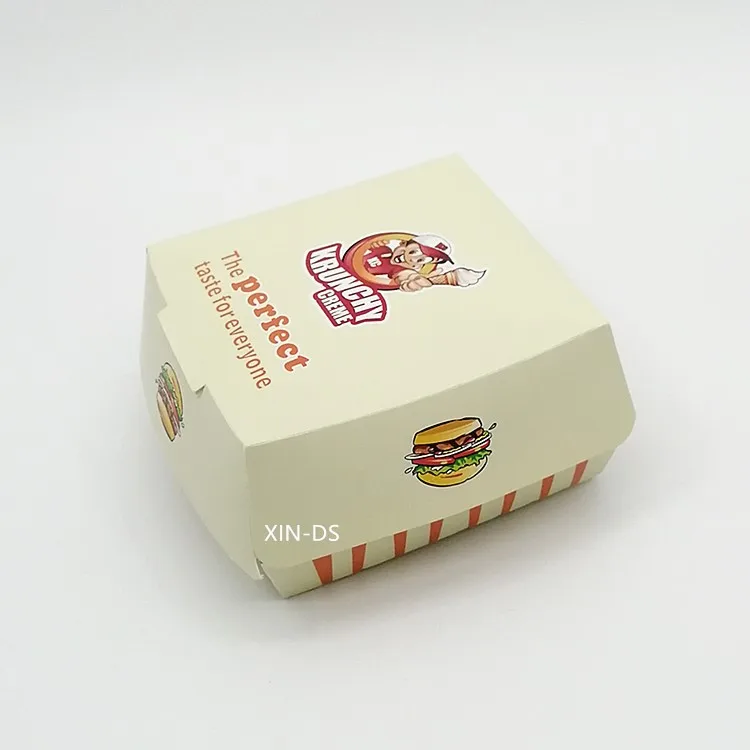 Custom printed paper burger box fast food packaging