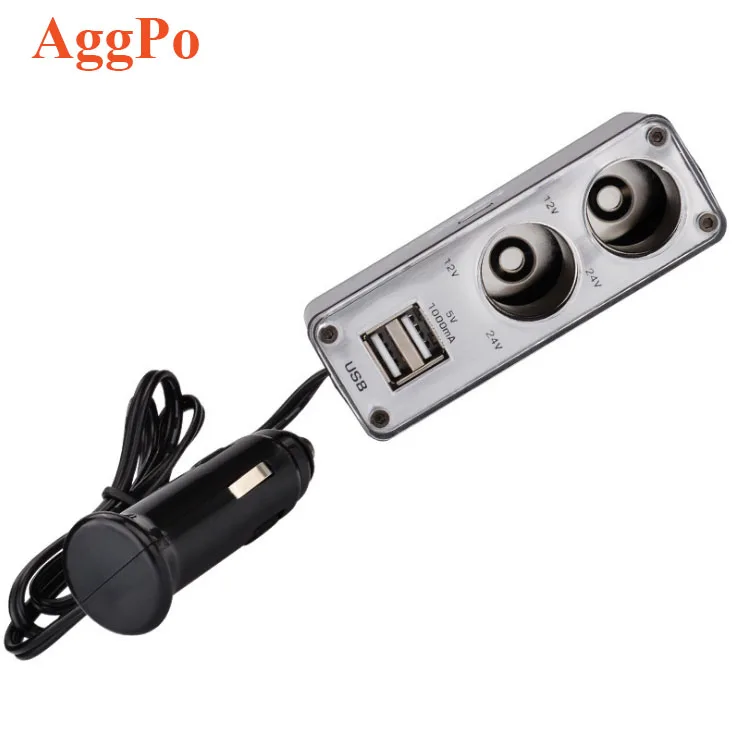 2 socket cigarette lighter adapter