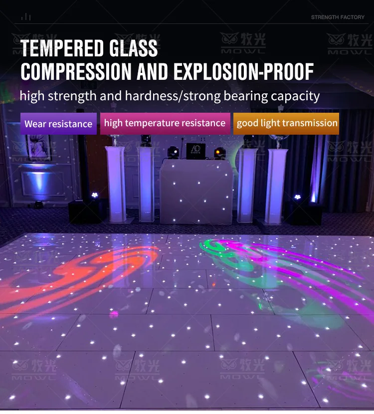 White Black Star Starlit Starling Dance Floor Wedding Wireless