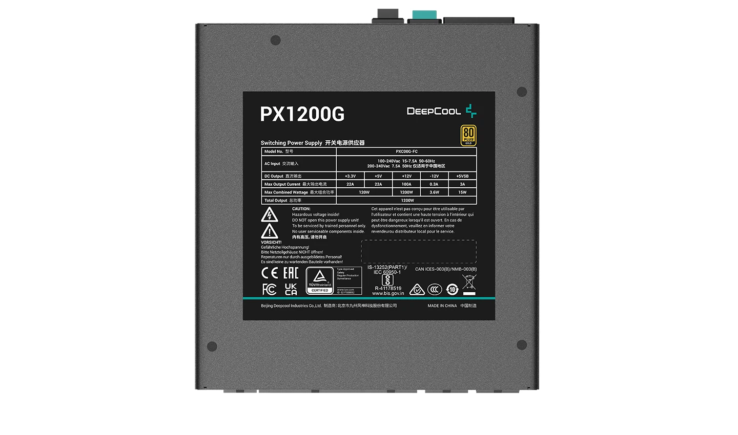 DEEPCOOL PX1000G/PX1200G WH 80PLUS GOLD 1000W/1200W ATX電源ユニット