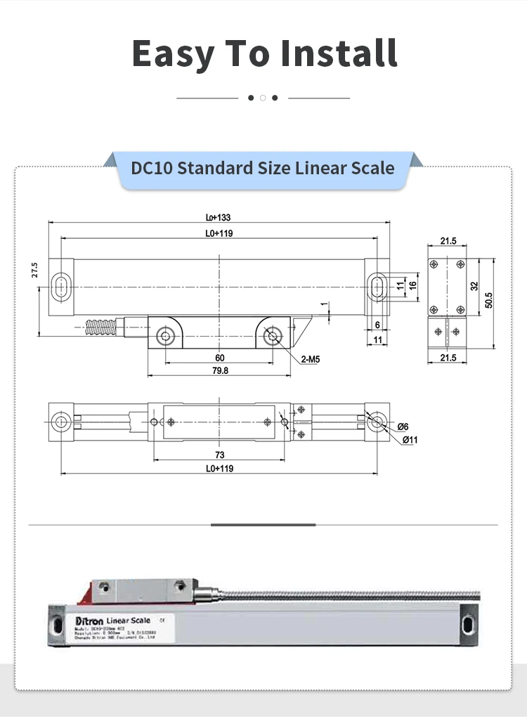 Dro 2/3/4 Axis Digital Readout Display Kit with Optical Linear Glass Scale for Milling Lathe Grinding Machine