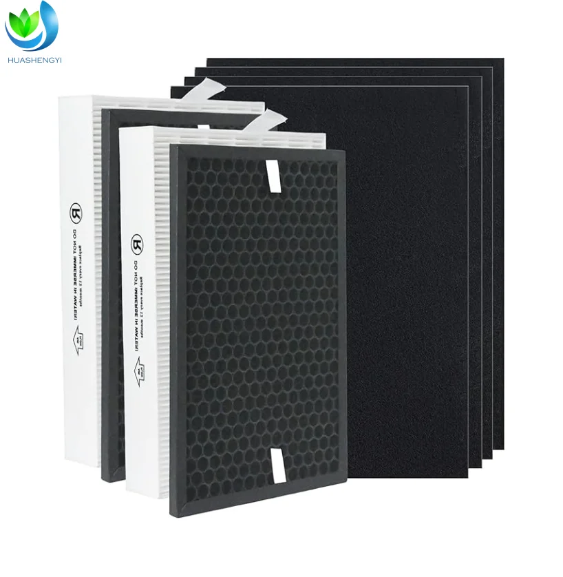 Walson HPA5100B/HPA5150 Hepa H13 H14 Air Purifier Filter 2 True HEPA Filters 4 Carbon Pre-Filters Replacement for Honeywell
