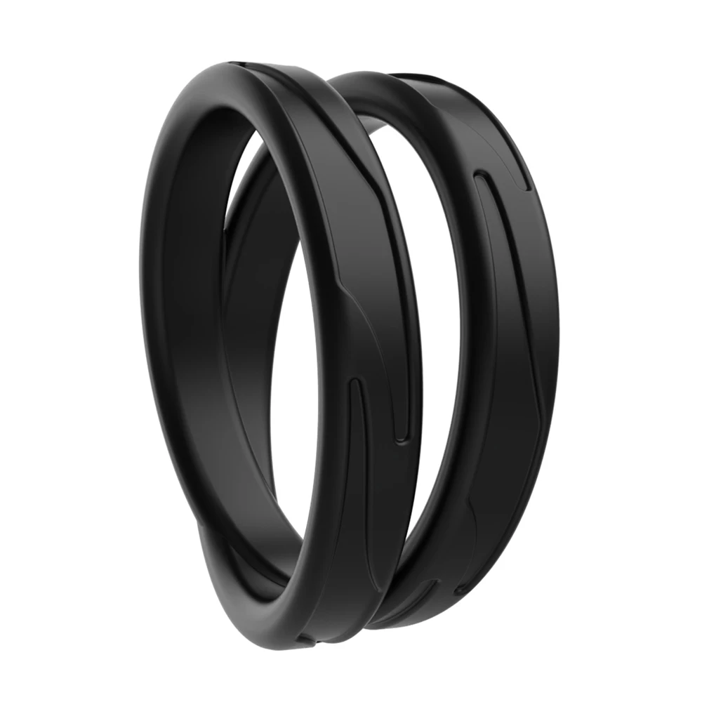 DELITE VIBES Lock Ring Dick Penis Cock Two Three Rings Liquid Silicone Elastic Delay Ejaculation Longer Time Sex Multi Ways Wear